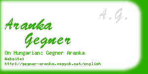aranka gegner business card